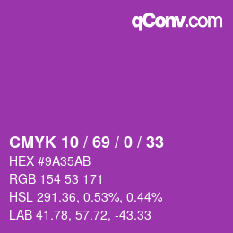 Código de color: CMYK 10 / 69 / 0 / 33 | qconv.com