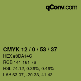 Código de color: CMYK 12 / 0 / 53 / 37 | qconv.com