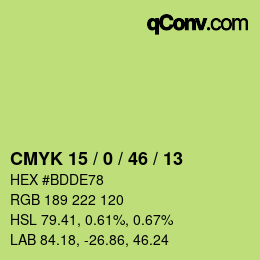 Código de color: CMYK 15 / 0 / 46 / 13 | qconv.com