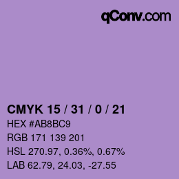 Code couleur: CMYK 15 / 31 / 0 / 21 | qconv.com