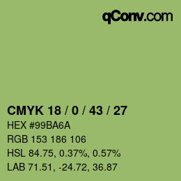 Farbcode: CMYK 18 / 0 / 43 / 27 | qconv.com