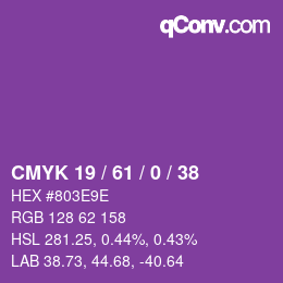 Código de color: CMYK 19 / 61 / 0 / 38 | qconv.com