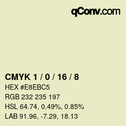 Color code: CMYK 1 / 0 / 16 / 8 | qconv.com