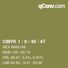 Color code: CMYK 1 / 0 / 46 / 47 | qconv.com