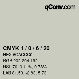 Color code: CMYK 1 / 0 / 6 / 20 | qconv.com