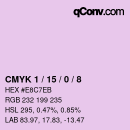 Código de color: CMYK 1 / 15 / 0 / 8 | qconv.com