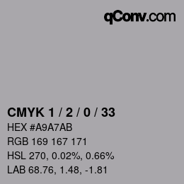 Color code: CMYK 1 / 2 / 0 / 33 | qconv.com