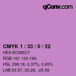 Code couleur: CMYK 1 / 33 / 0 / 22 | qconv.com