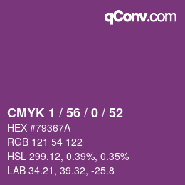 Código de color: CMYK 1 / 56 / 0 / 52 | qconv.com