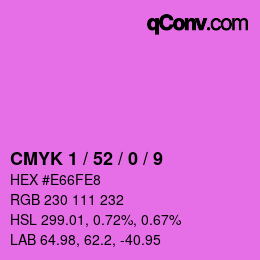 Código de color: CMYK 1 / 52 / 0 / 9 | qconv.com