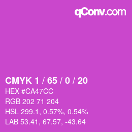 Farbcode: CMYK 1 / 65 / 0 / 20 | qconv.com