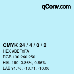 Farbcode: CMYK 24 / 4 / 0 / 2 | qconv.com