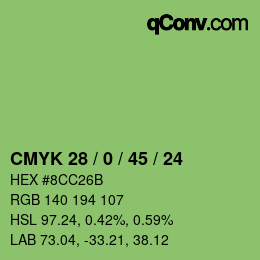 Código de color: CMYK 28 / 0 / 45 / 24 | qconv.com