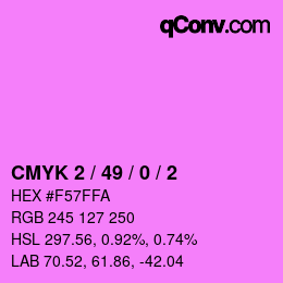 カラーコード: CMYK 2 / 49 / 0 / 2 | qconv.com