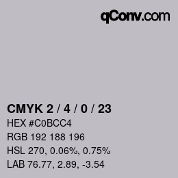 Color code: CMYK 2 / 4 / 0 / 23 | qconv.com