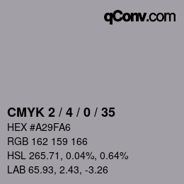 Código de color: CMYK 2 / 4 / 0 / 35 | qconv.com