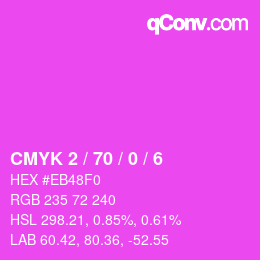 Code couleur: CMYK 2 / 70 / 0 / 6 | qconv.com