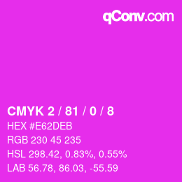 Color code: CMYK 2 / 81 / 0 / 8 | qconv.com