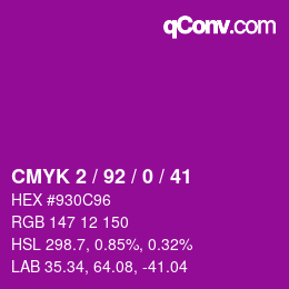 Color code: CMYK 2 / 92 / 0 / 41 | qconv.com