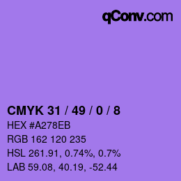 Código de color: CMYK 31 / 49 / 0 / 8 | qconv.com