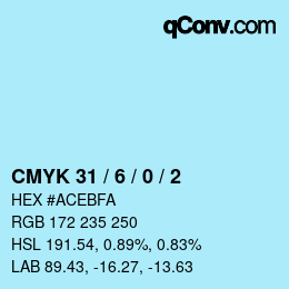 Color code: CMYK 31 / 6 / 0 / 2 | qconv.com