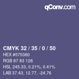 Código de color: CMYK 32 / 35 / 0 / 50 | qconv.com