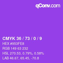 Code couleur: CMYK 36 / 73 / 0 / 9 | qconv.com