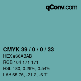 Color code: CMYK 39 / 0 / 0 / 33 | qconv.com