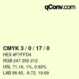 Color code: CMYK 3 / 0 / 17 / 0 | qconv.com