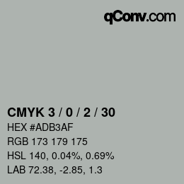 Código de color: CMYK 3 / 0 / 2 / 30 | qconv.com