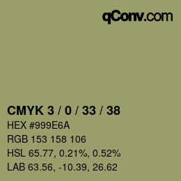 Code couleur: CMYK 3 / 0 / 33 / 38 | qconv.com