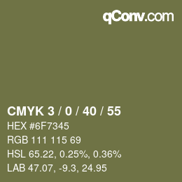 Color code: CMYK 3 / 0 / 40 / 55 | qconv.com