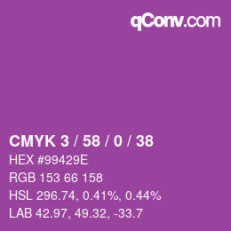 カラーコード: CMYK 3 / 58 / 0 / 38 | qconv.com