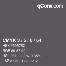 Color code: CMYK 3 / 5 / 0 / 64 | qconv.com