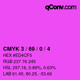 Color code: CMYK 3 / 69 / 0 / 4 | qconv.com