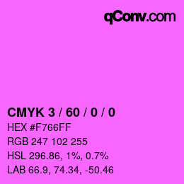 カラーコード: CMYK 3 / 60 / 0 / 0 | qconv.com