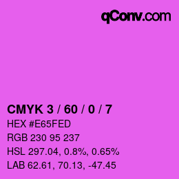 Farbcode: CMYK 3 / 60 / 0 / 7 | qconv.com