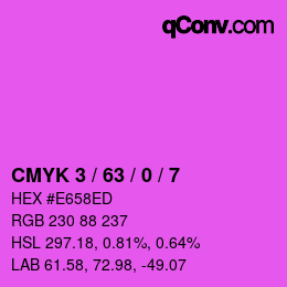 カラーコード: CMYK 3 / 63 / 0 / 7 | qconv.com