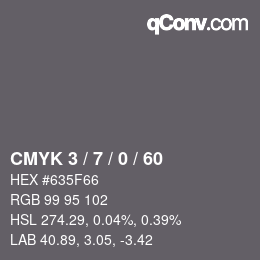 Color code: CMYK 3 / 7 / 0 / 60 | qconv.com