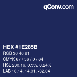 Code couleur: HEX #1E285B | qconv.com