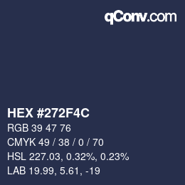 Color code: HEX #272F4C | qconv.com