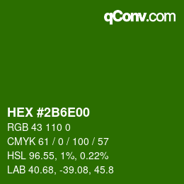 Código de color: HEX #2B6E00 | qconv.com