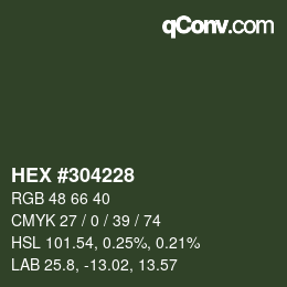 カラーコード: HEX #304228 | qconv.com