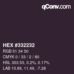 Color code: HEX #332232 | qconv.com