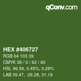 Código de color: HEX #406727 | qconv.com