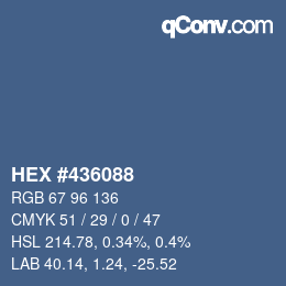 Código de color: HEX #436088 | qconv.com