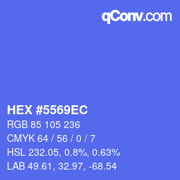 Código de color: HEX #5569EC | qconv.com