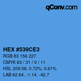 Color code: HEX #539CE3 | qconv.com