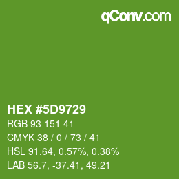 Color code: HEX #5D9729 | qconv.com