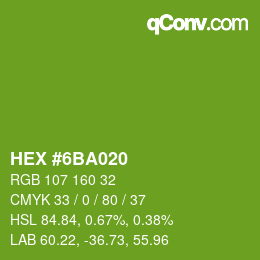 Código de color: HEX #6BA020 | qconv.com